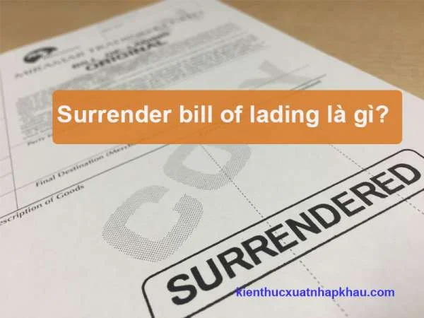 Surrendered bill of lading là gì? Trường hợp nào sử dụng bill Surrendered